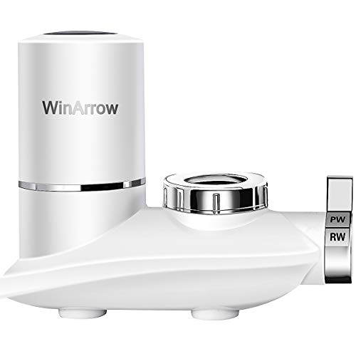 WinArrow Filtro Agua para Grifo, Sistema de Filtro de Cocina Filtro de Grifo con Cartucho de Filtro de Cerámica Lavable Elimina el Cloro Pesticidas y Metal Pesado (WA790)