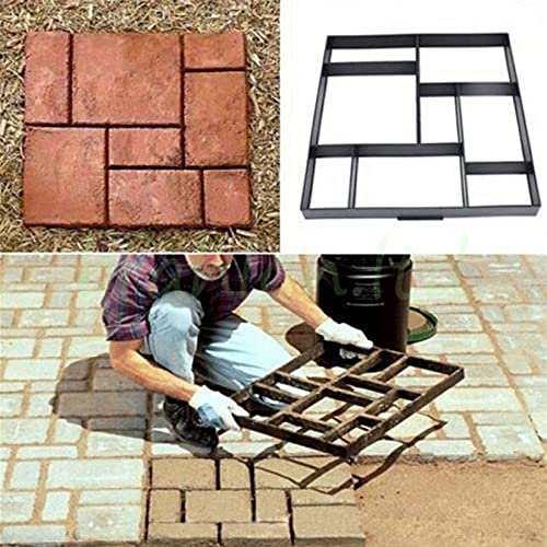 WISFOR Molde para cemento, 60x50cm Molde para Hormigón, Molde para hacer Pavimentos/Caminos/Suelos de Jardín, Patio, Balcón, Terraza, de Plástico Resistente…