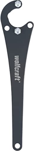 wolfcraft 2459000 (L) llave de brida universal para amoladoras angulares, distancia entre pivotes variable 30, 35 mm, gris, PACK 1