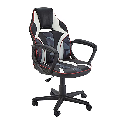 X Rocker Atreus - Silla para juegos de PC, altura ajustable, respaldo medio, silla de oficina en casa, asiento giratorio para jóvenes y adolescents