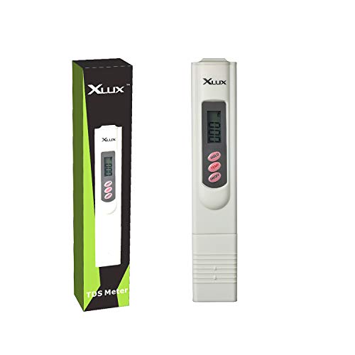 XLUX Medidor Blanco de Digital de Calidad del Agua para Filtro Osmosis inversa Probar Rango de medición de 0-9.990 ppm TDS