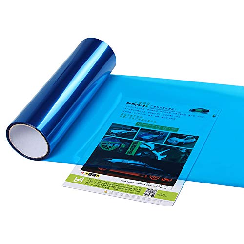 XUPHINX Etiqueta autoadhesiva para automóvil, autoadhesiva Etiqueta Adhesiva para automóvil Luz antiniebla Humo Luz Trasera Luces de Faro Tint-Vinyl Film Sheet, Azul, 30x60cm