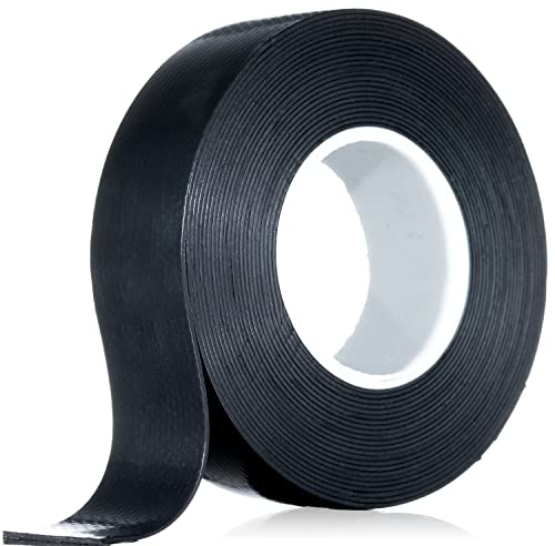 YoiYee Cinta de goma autoamalgamante, rollo de cinta de aislamiento eléctrico impermeable, 23 mm x 5 m, negro