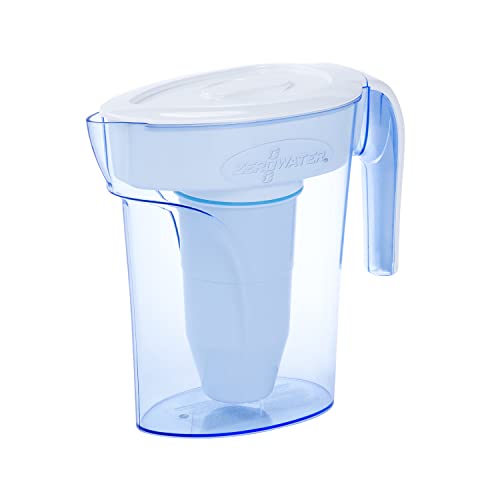 ZeroWater Jarra filtradora de agua de 1,4 litros, Medidor de Calidad de Agua Gratis, Libre de BPA y certificada para Reducir el Plomo y Otros Metales Pesados, Cartucho Filtro Incluido