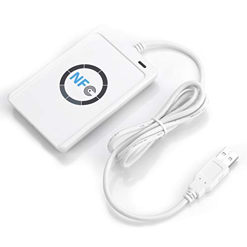 ZJchao ACS ACR122U USB 2.0 blanco lector de tarjetas chip, unidades de tarjetas chip, NFC RFID Lector / Escritor ACR122U ISO 14443A/B + software libre en, Blanco