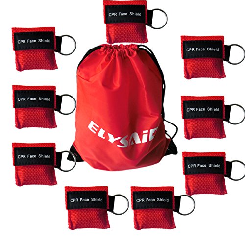 100 PCS CPR máscaras faciales Unidireccionales de rescate de válvula de válvula de boca Kits de emergencia Kits de llavero para primeros auxilios o entrenamiento