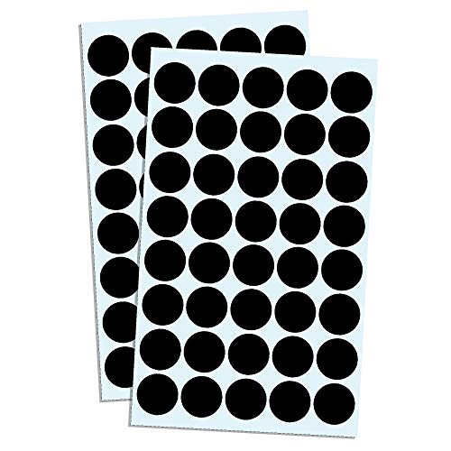 2000 Piezas, 20mm Gomets Colores Surtidos Pegatinas Adhesivos - Negro