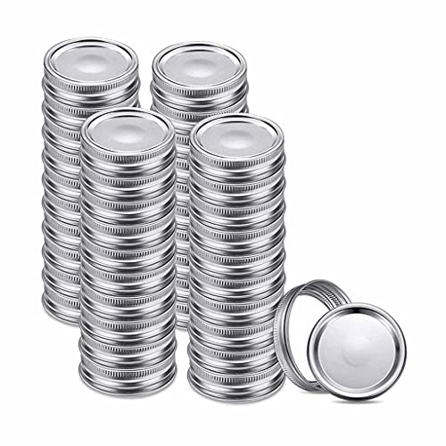 40 sets Mason Canning Jar Tapones Boca regular Tapa Posteras a prueba de fugas Tapa de tipo dividido y tapones de frasco de albañil