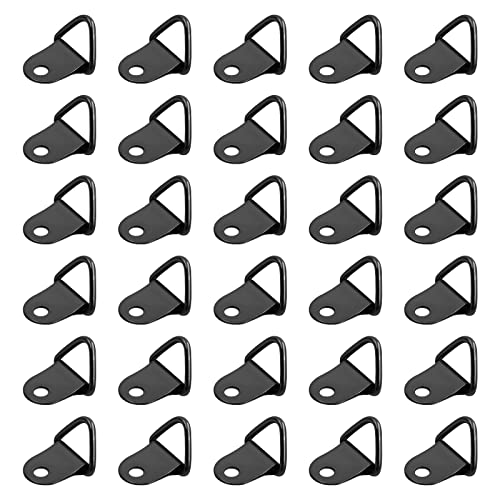 500Pcs Ganchos para Colgar Cuadros Ganchos para Marcos de Fotos Colgador Cuadros para Colgar Fotos Pequeña Anclaje de Amarre Metalica para Colgar Marco Pinturas Obras de Arte Espejos 22x11mm (Negro)