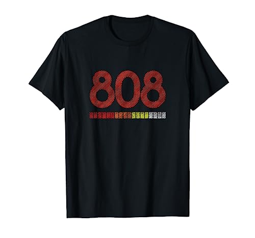 808 estilo retro Roland electrónico tambor máquina camisa Camiseta