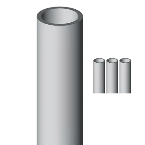 A2ZWORLD Tubo rígido para conductos de cables, de 2 metros de largo, para instalación eléctrica, uso interior y exterior, color gris de PVC, fabricado en Italia (4, D16 mm)