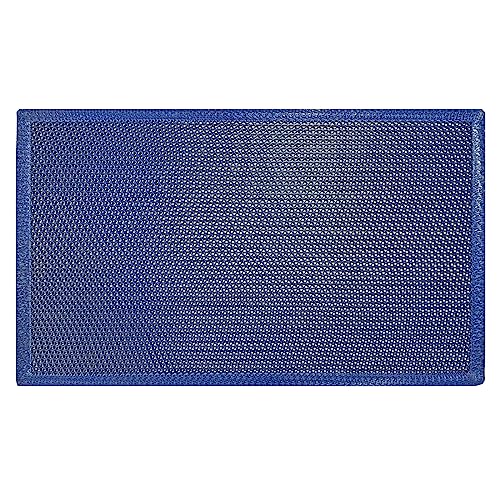 Acomoda Textil – Felpudo de Baño Resistente al Agua y Humedad para Piscinas y Vestuarios. Alfombra Drenante de PVC Impermeable y Resistente. (Azul, 60x90 cm)