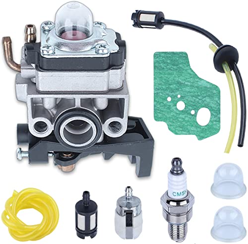 Adefol Carburador Kit de Repuesto para Honda Motor GX35 GX25 FG110 HHT25 HHT35, Carburador + Juntas + Filtro Aire + Manguera Combustible + Bombilla + Bujía Accesorios Partes 9 en 1