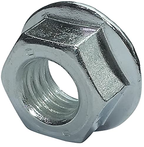 AERZETIX - Juego de 100 tuercas hexagonales con brida/base dentada M8 Ø exterior 17mm - en acero al carbono dureza 8 - tuerca de seguridad autoblocante - DIN 6923 - C49644