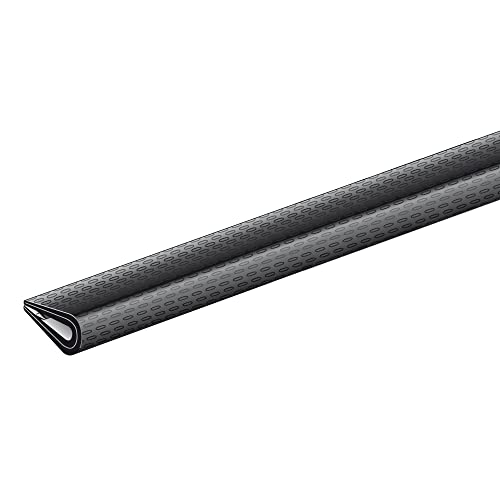 Alberts 426859 Perfil para protección de cantos PVC blando, negro 1500 x 10 x 7 mm