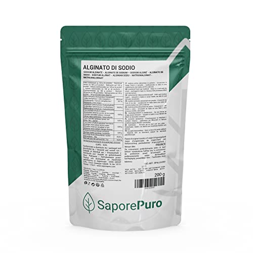 Alginato de sodio en polvo - 200 gr espesante y gelificante para alimentos