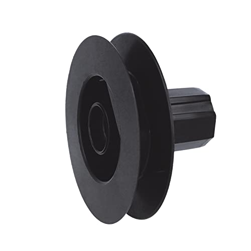 Amig - Polea de Disco de Nylon Negro para Rodamiento de Eje de Persianas Enrrollables | Para Cintas de 18 mm, Tubos de 42 mm y Testeros de Aluminio | Diámetro Ø120 mm