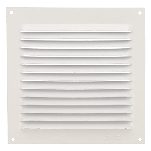 Amig - Rejilla Cuadrada de Aluminio | Rejillas de ventilación para salida de aire | Ideal para techo de cocina y baño | Medidas: 150 X 150 MM | Color: Blanco
