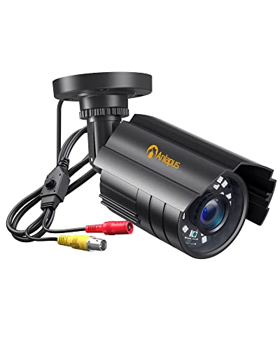 Anlapus Cámara de Seguridad al Aire Libre 1080P FHD CCTV Bullet Cámara con visión Nocturna de 20 m para Sistema de vigilancia AHD/CVI/TVI/960H, Carcasa Impermeable IP66 Matal