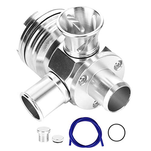 aqxreight - Válvula divisora ​​de descarga turbo ajustable, válvula de descarga de recirculación universal (plateada), válvula de descarga para motor 1.8T 2.7L