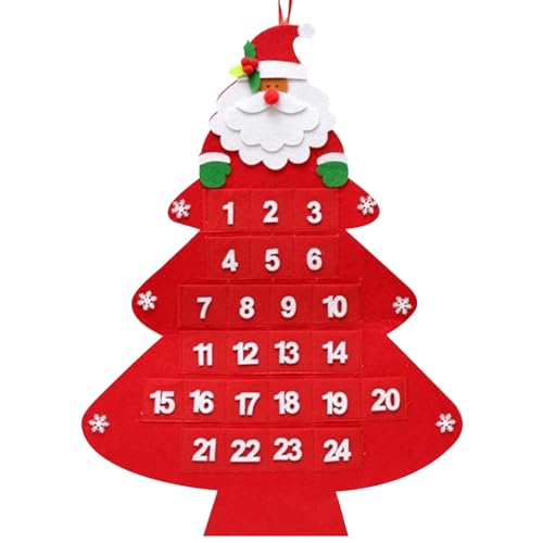 Árbol de Navidad de fieltro para niños pequeños, calendario de adviento, árbol de Navidad para niños, decoración de pared para decoración de Navidad, regalos de Navidad de interior, árbol de Navidad
