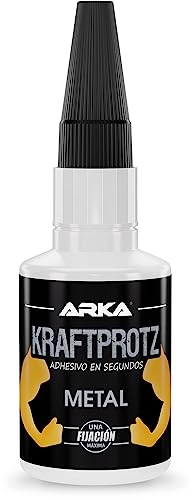 ARKA - KRAFTPROTZ METALL 50 g | Superglue extra fuerte | Pegamento transparente para metal | Superglue espeso | Impermeable | Fácil aplicación y fijación segura