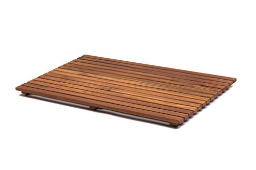 AsinoX TEK4A50100 - Tarima de ducha y baño, madera de teca, 50 x 100 x 4 cm