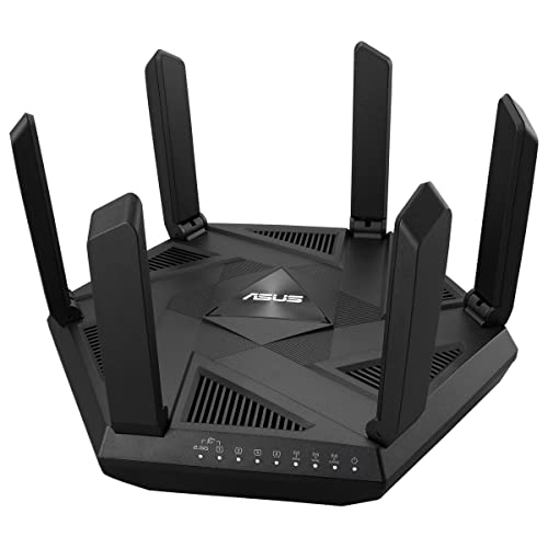 ASUS RT-AXE7800 - Router WiFi 6E Extensible de triple banda, 6GHz, puerto 2.5G, seguridad de red, Instant Guard, control parental, VPN integrada, compatible con AiMesh, Smart Home, SMB