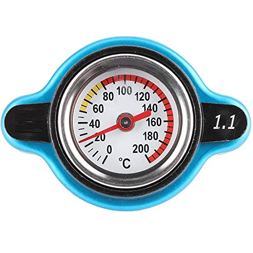 AUTOZOCO Tapa del radiador termostático - Tapón radiador con medidor- tapa sobrepresión radiador con termómetro - alta compatibilidad, 1.1 bar