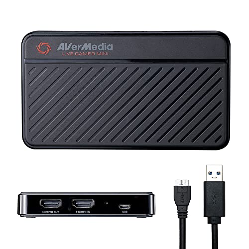 AVerMedia Live Gamer MINI GC311, 1080p60 Full HD Passthrough, tarjeta de captura de juegos USB 2.0, codificador de hardware, Plug &amp, Play, para principiantes, Switch, PS4, Xbox, iPhone, iPad