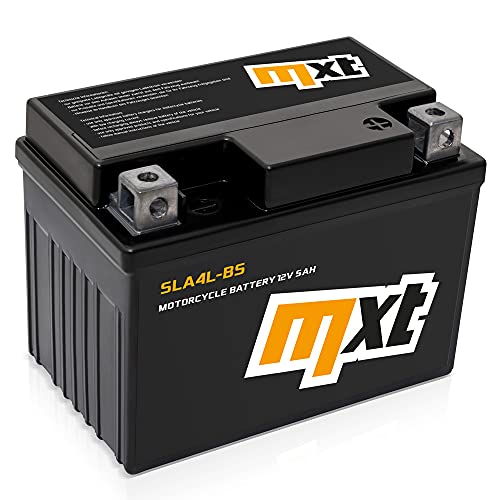 Batería 12V 5Ah SLA4L-BS Maxtuned batería scooter, sin mantenimiento sellada precargada similar a YTX5L-BS YB4L-B YTX4-BS