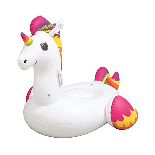 Bestway 41114-18 flotador inflable para piscina con forma de unicornio, multicolor, mediano, 61 x 47 pulgadas