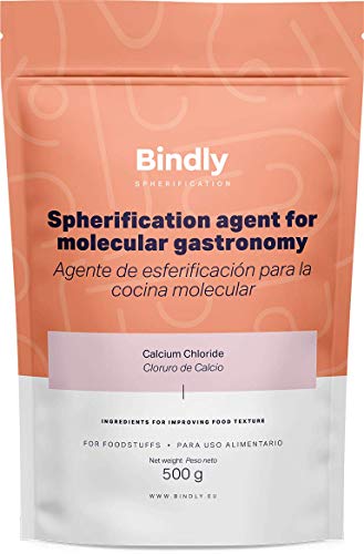 Bindly Alginato de Sodio en Polvo - 500 gr - Espesante y Gelificante, Alginato Cocina, Alginato de Sodio Alimentario - Ideal para Chefs, Cocineros, Restaurantes y Apasionados de la Cocina Molecular