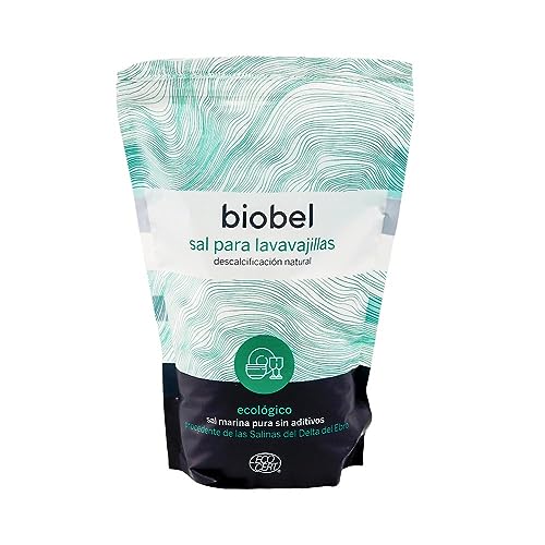 Biobel - Pack de 3 Sal para Lavavajillas - 100% Natural - Protege la Máquina y la Vajilla de la Cal - Regenera el Intercambiador de Iones - Origen Marino - Sin Alérgenos - 2 kg