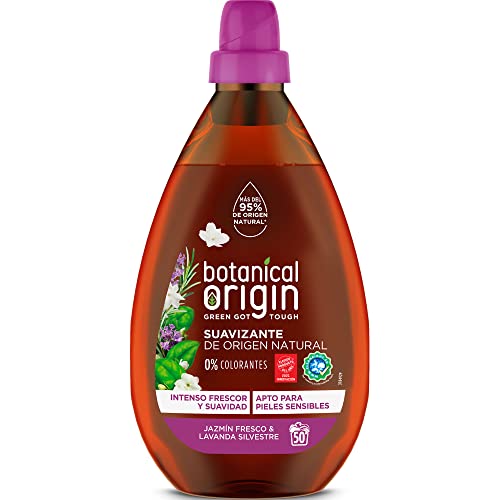 Botanical Origin Suavizante para ropa ecológico apto para pieles sensibles, Fragancia Jazmín Fresco y Lavanda Silvestre - 50 lavados