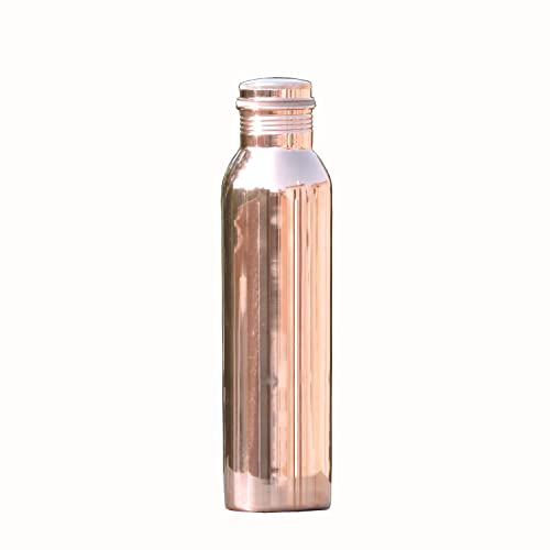 Botella de agua de cobre puro | Botella de agua ayurvédica a prueba de fugas sin costuras 1000 ml