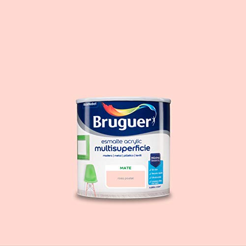 Bruguer Acrylic Multisuperficie Esmalte al agua Mate Rosa Pastel 250 ml