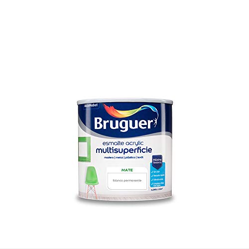 Bruguer Acrylic Multisuperficie Esmalte al agua Satinado Negro 250 ml