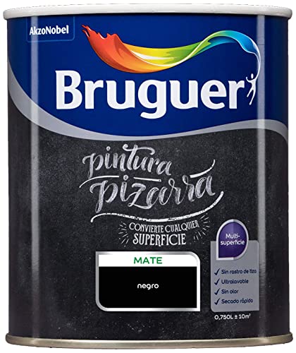 Bruguer Pintura Acrílica Pizarra Multisuperficie Negro 750 ml