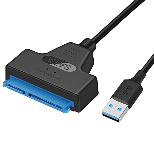 cable sata a usb 3.0 Compatible con discos duros externos e internos Adaptador SSD/HDD de 2,5 pulgadas Compatible con los sistemas operativos Windows, Mac y Linux