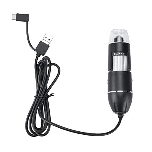 Cámara digital de mano USB 3 en 1 de aumento 8 LED 1000X videocámaras inalámbrica para teléfono Android, Negro, Talla única