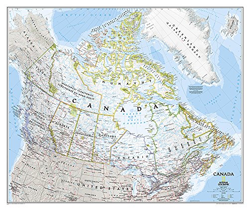 Canada Classic, Tubed: Wall Maps Countries & Regions (National Geographic Reference Map)