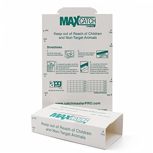Catchmaster 72MAX Trampa Adhesiva para Ratones | sin Veneno (Paquete de 12 Placas)