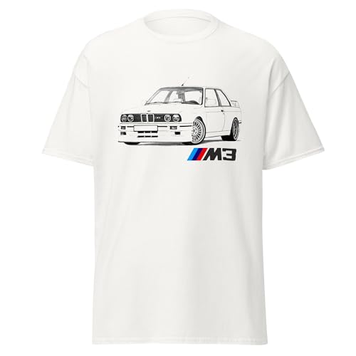 ChriStyle Camiseta M3 E30 Hombre Niño Camiseta M3 Modelo E30, Color blanco., L
