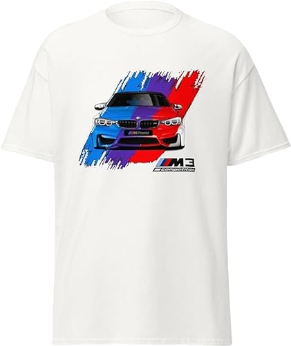 ChriStyle Camiseta M3 E92 para hombre y niño, camiseta M3 Sport Modelo E92 Motorsport Competition, Color blanco., L