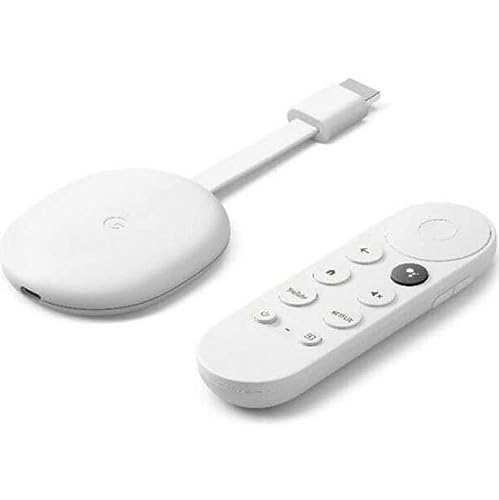 Chromecast con Google TV (HD) Snow: disfruta del entretenimiento en tu televisor con el mando de control por voz. Mira películas, programas, Netflix, NOWTV y más