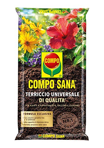 Compo Sana - Sustrato Universal de Calidad para Plantas de apartamento, balcón y jardín - Envase de 5 litros