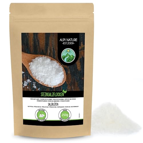 Copos de sal de roca (250 g), flores de sal de roca, sal de roca natural de España, sal gourmet sin aditivos