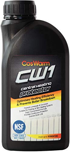 CosWarm CW1 Inhibidor y Protector para sistema de calefacción centralizada - Radiador y Central Heating Inhibitor - Previene La Corrosión & Cal En Calderas - Trata Hasta 18 Radiadores