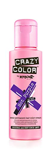 Crazy Color, Coloración semipermanente (color Hot Purple, nº 62), 100 ml